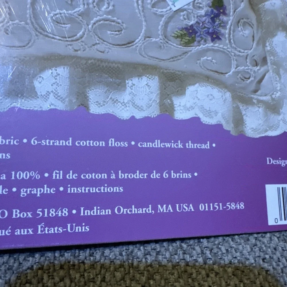 Lilacs‎ And Finches Janlynn Candlewicking Embroidery Kit #004-0773 Pillow Cover